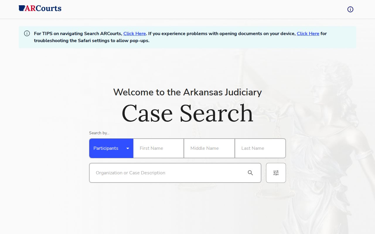 Yell County warrant records search interface